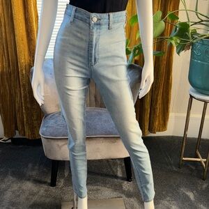 BDG Light Blue High-Rise Slim Tapered Jeans